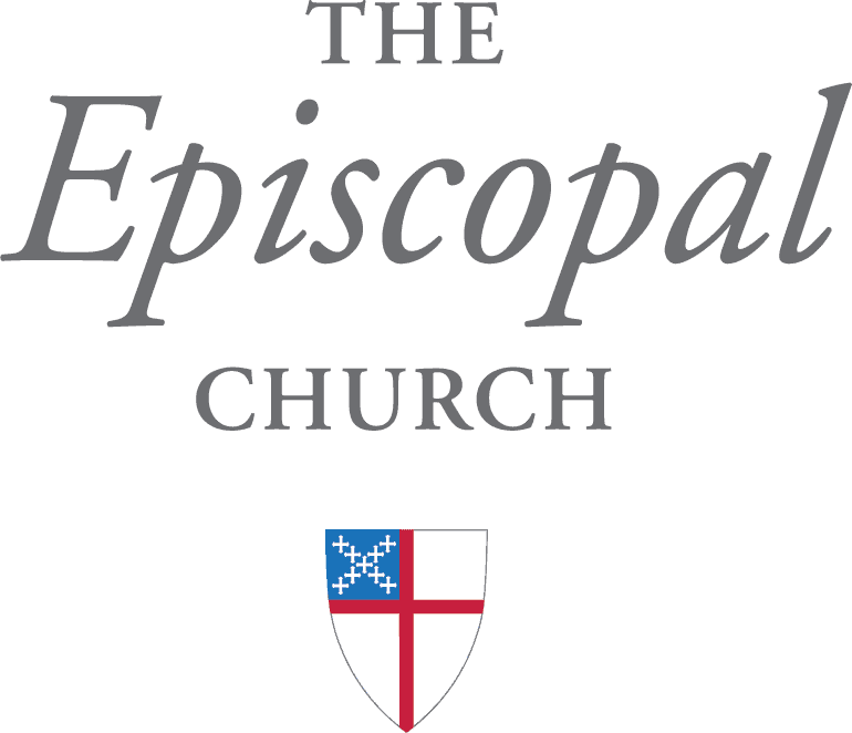 The image features "The Episcopal Church" text above its shield logo, featuring a red cross, blue canton, and white field.